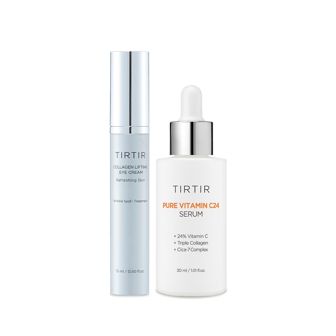 TIRTIR Pure Vitamin C 24% Serum 30ml + Collagen Lifting Eye Cream 15ml