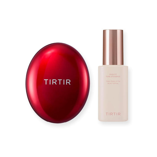 TIRTIR Base Makeup Routine - Mask Fit Red Cushion #21N Ivory + Mask Fit Tone Up Essence