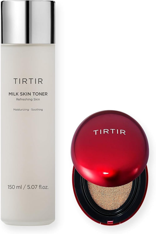 TIRTIR Mask Fit Red Cushion #24N Latte + Milk Skin Toner 150ml