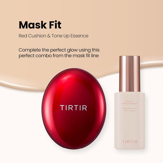 TIRTIR Base Makeup Routine - Mask Fit Red Cushion #21N Ivory + Mask Fit Tone Up Essence