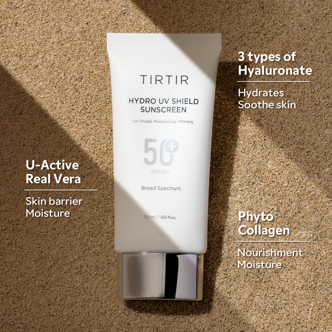 TIRTIR Sunscreen and Azelaic Acid Serum - Sun Care Duo, SPF 50+ UVA/UVB Protection, Lightweight, No White Cast, Non-greasy, Korean Sunscreen, Soothing, Balancing, Gentle Exfoliation